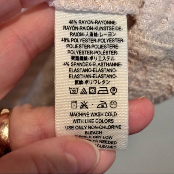 We The Free Oversized Waffle Knit Top, XS, Cream,Boho School Work Casual Weekend - Picture 5 of 9